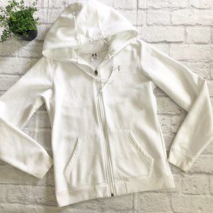 Under Armour full zip white hoodie jacket Small